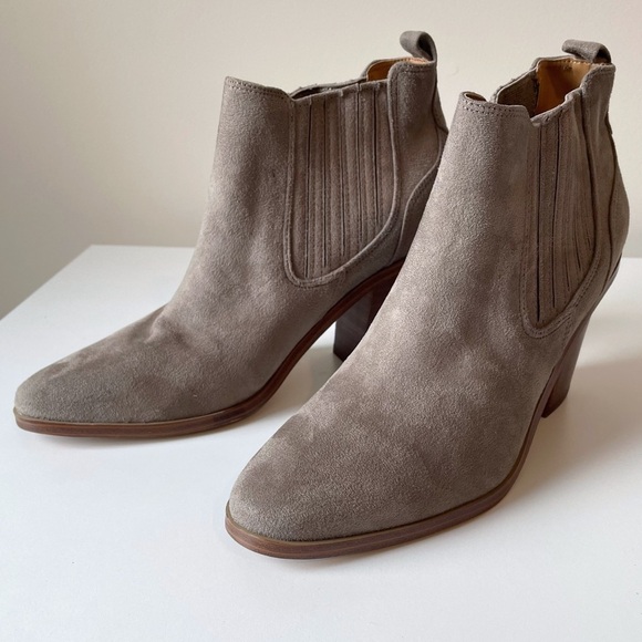 Nine West Mayley Vegan Suede Ankle Booties - Picture 1 of 7